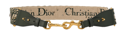 Christian Dior Guitar Strap, &pound;250, Accessories, Beige/Green, Canvas, Front view